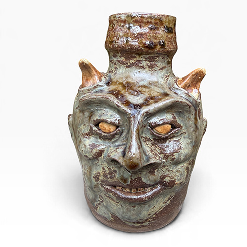Joel Patton 6" Devil of Lares & Penates #11 Face Jug DP6512